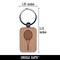Tennis Racket Racquet Sports Engraved Wood Rectangle Keychain Tag Charm